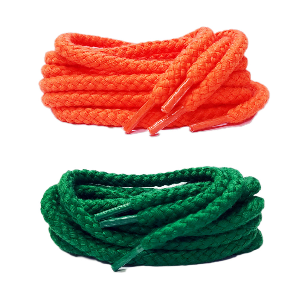 Braid Rope Laces ( Orange / Green )